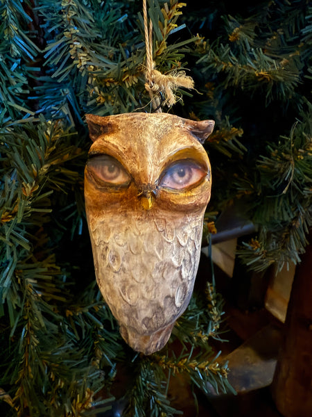 Custom Order HORNED OWL Toy Ornamental Tatum Fauna