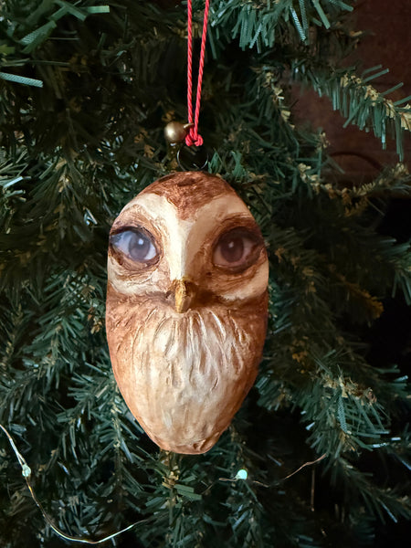 Custom Order ELF OWL Toy Ornamental Totum Fauna
